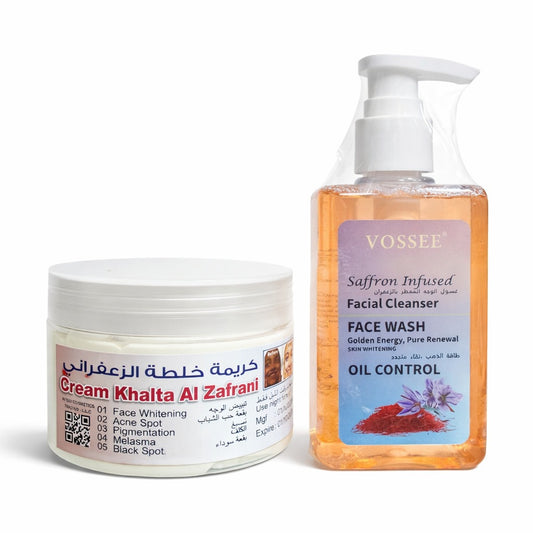 Saffron Face wash+khalta Al Zafrani Cream (combo)